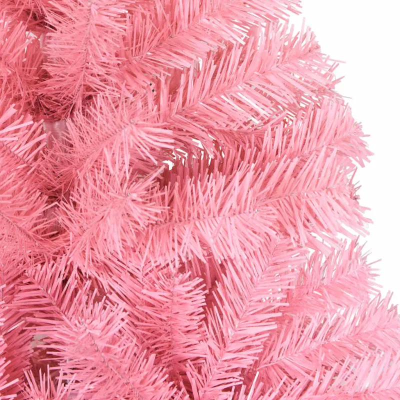 Kalėdų eglutė su 150 LED s stovu Rožinė 120 cm PVC
