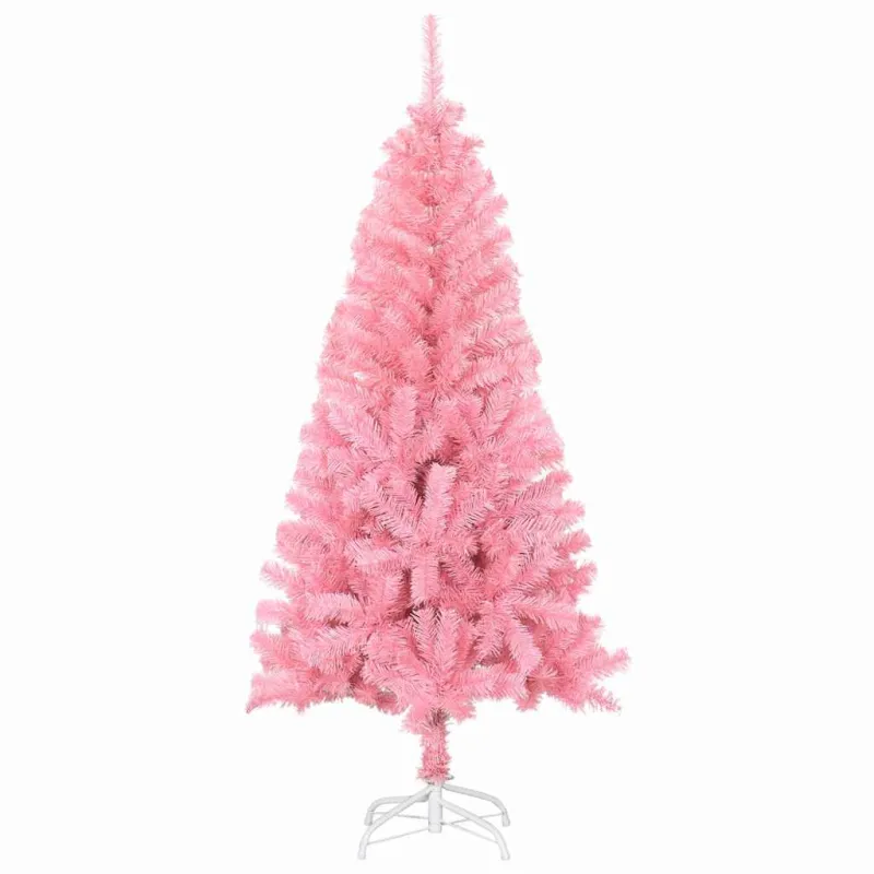 Kalėdų eglutė su 150 LED s stovu Rožinė 150 cm PVC