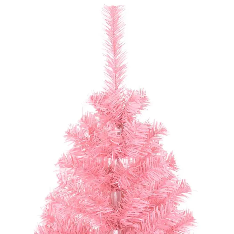 Kalėdų eglutė su 150 LED s stovu Rožinė 150 cm PVC