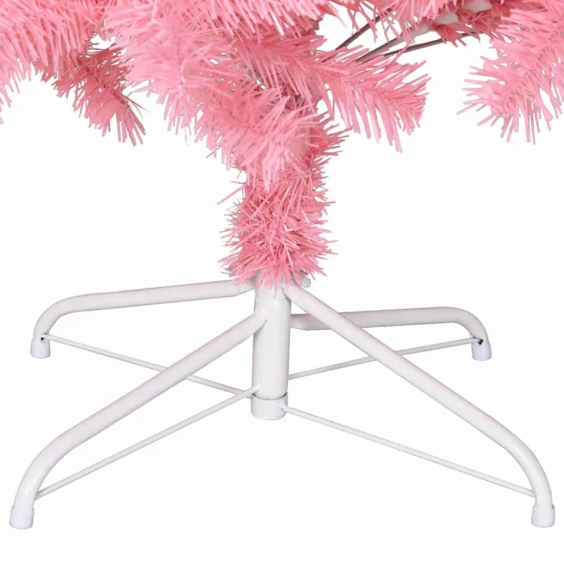 Kalėdų eglutė su 300 LED s stovu Rožinė 210 cm PVC