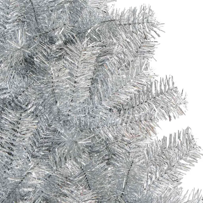 Kalėdų eglutė su 300 LED s stovu Sidabro 240 cm PET