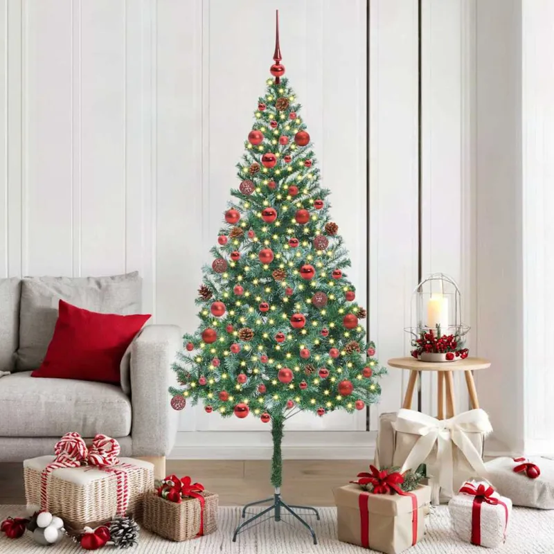 Dirbtinė Kalėdų eglutė su 300 LED Žalia 180 cm PVC ir plienas