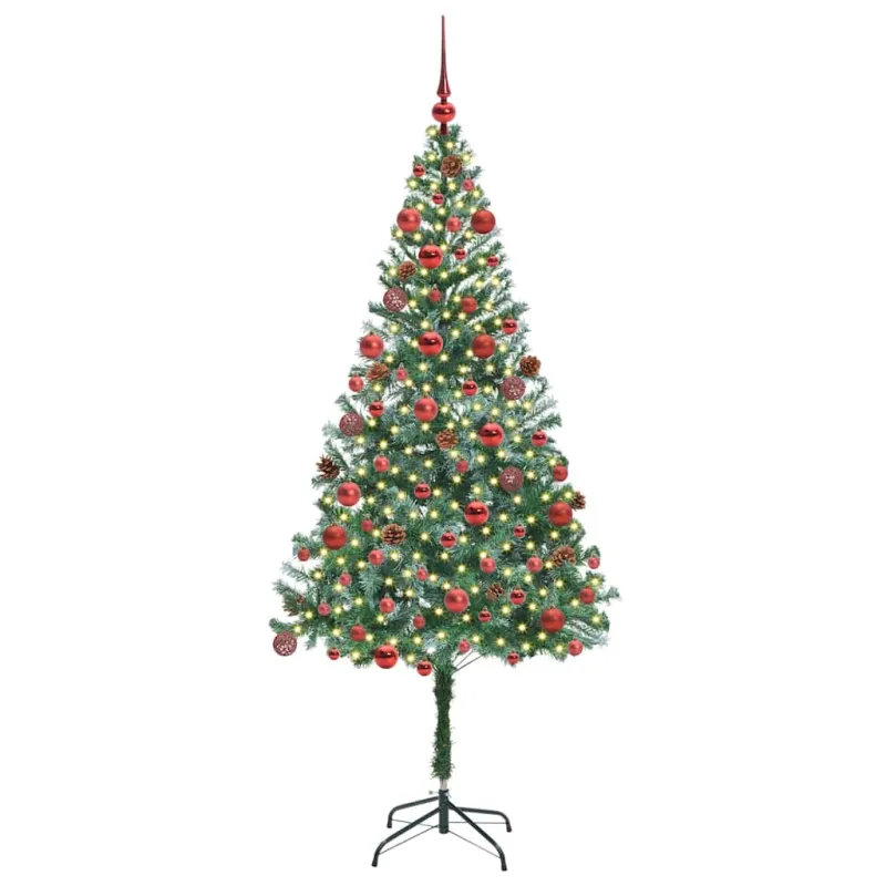 Dirbtinė Kalėdų eglutė su 300 LED Žalia 180 cm PVC ir plienas