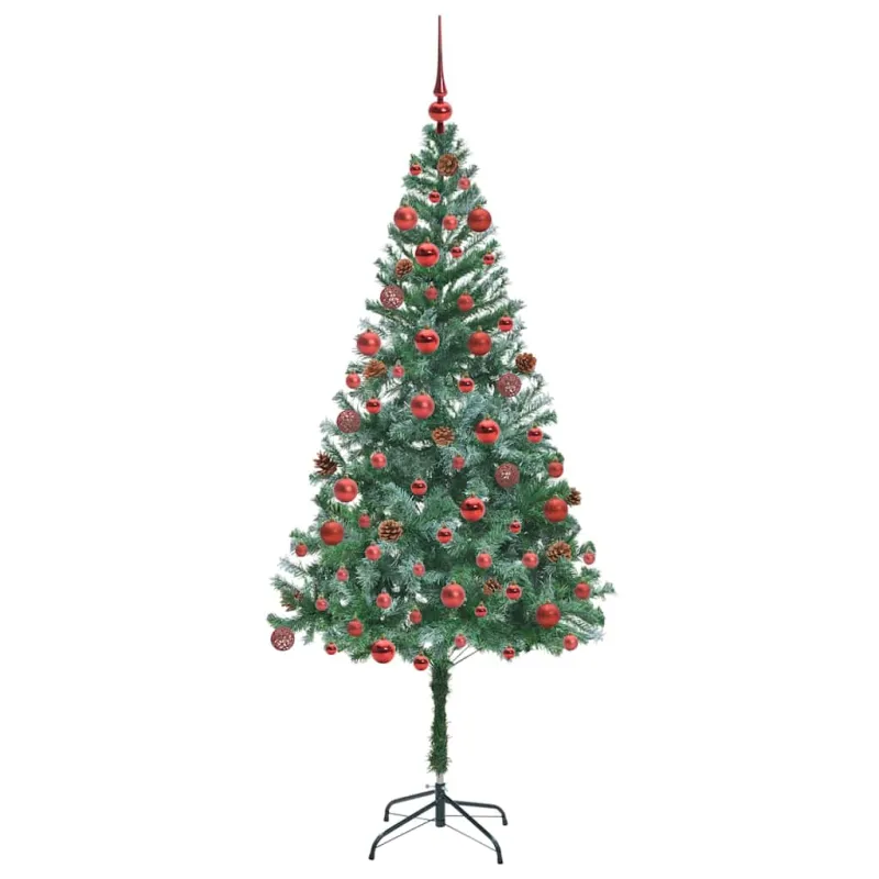 Dirbtinė Kalėdų eglutė su 300 LED Žalia 180 cm PVC ir plienas