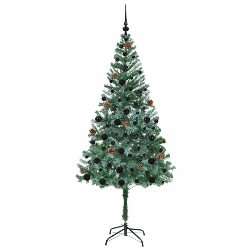 Dirbtinė Kalėdų eglutė su 300 LED Žalia 180 cm PVC ir plienas