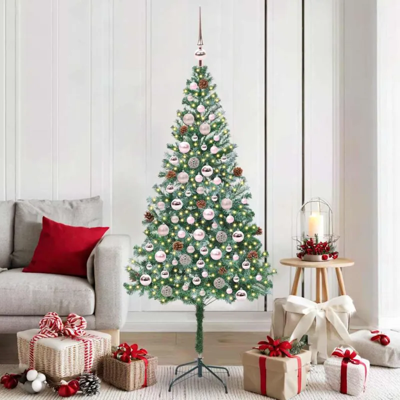 Dirbtinė Kalėdų eglutė su 300 LED Žalia 180 cm PVC ir plienas
