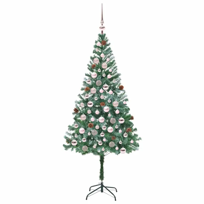 Dirbtinė Kalėdų eglutė su 300 LED Žalia 180 cm PVC ir plienas