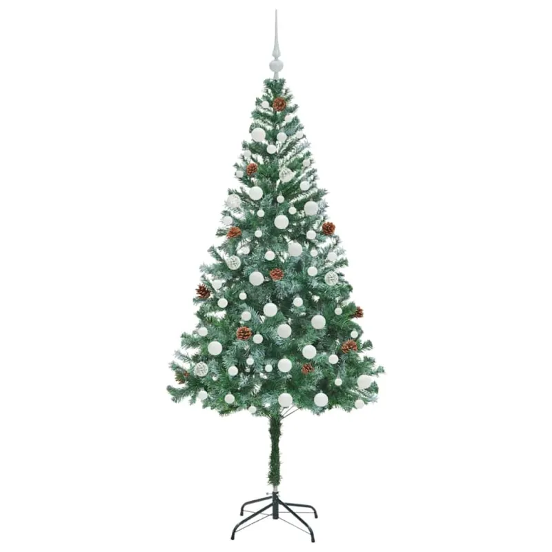 Dirbtinė Kalėdų eglutė su 300 LED Žalia 180 cm PVC ir plienas