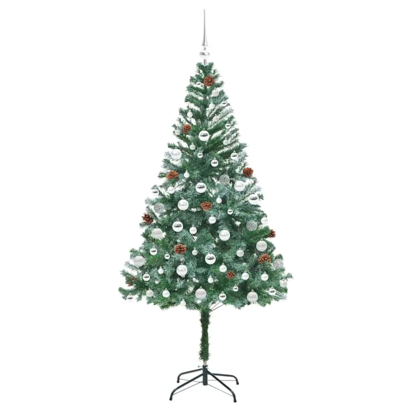 Dirbtinė Kalėdų eglutė su 300 LED Žalia 180 cm PVC ir plienas