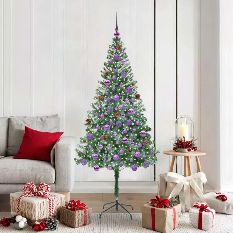Dirbtinė Kalėdų eglutė su 300 LED Žalia 180 cm PVC ir plienas