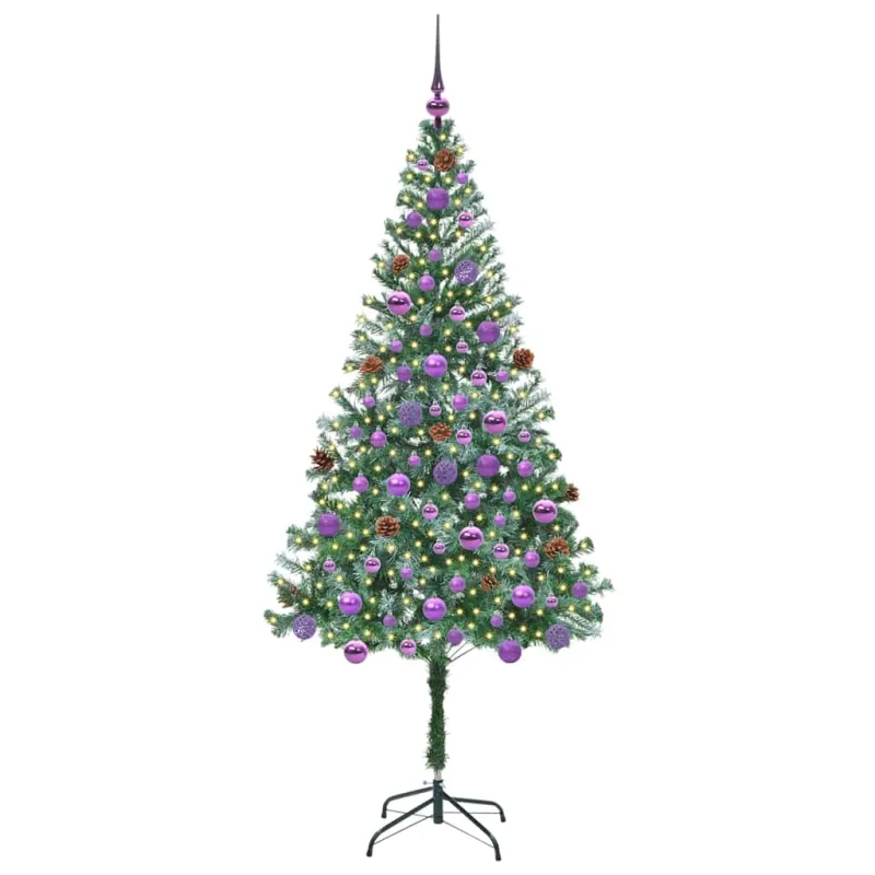 Dirbtinė Kalėdų eglutė su 300 LED Žalia 180 cm PVC ir plienas