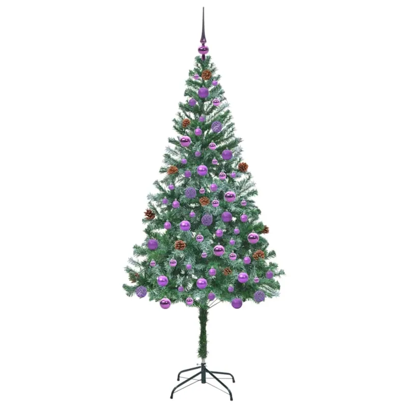 Dirbtinė Kalėdų eglutė su 300 LED Žalia 180 cm PVC ir plienas