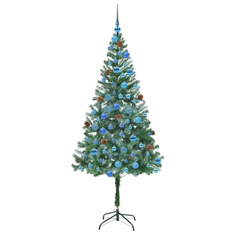 Dirbtinė Kalėdų eglutė su 300 LED Žalia 180 cm PVC ir plienas