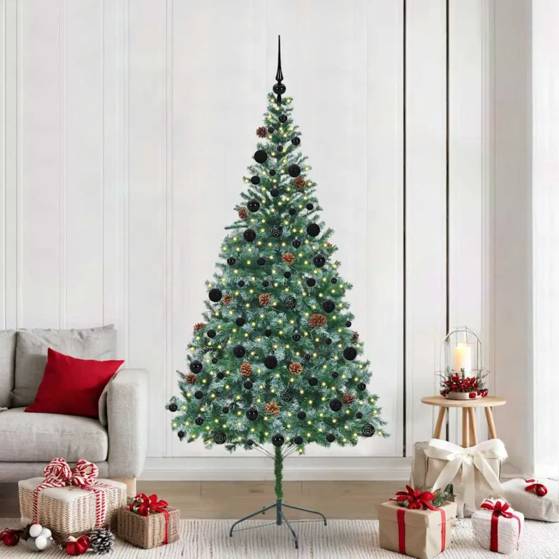 Dirbtinė Kalėdų eglutė su 300 LED Žalia 210 cm PVC ir plienas