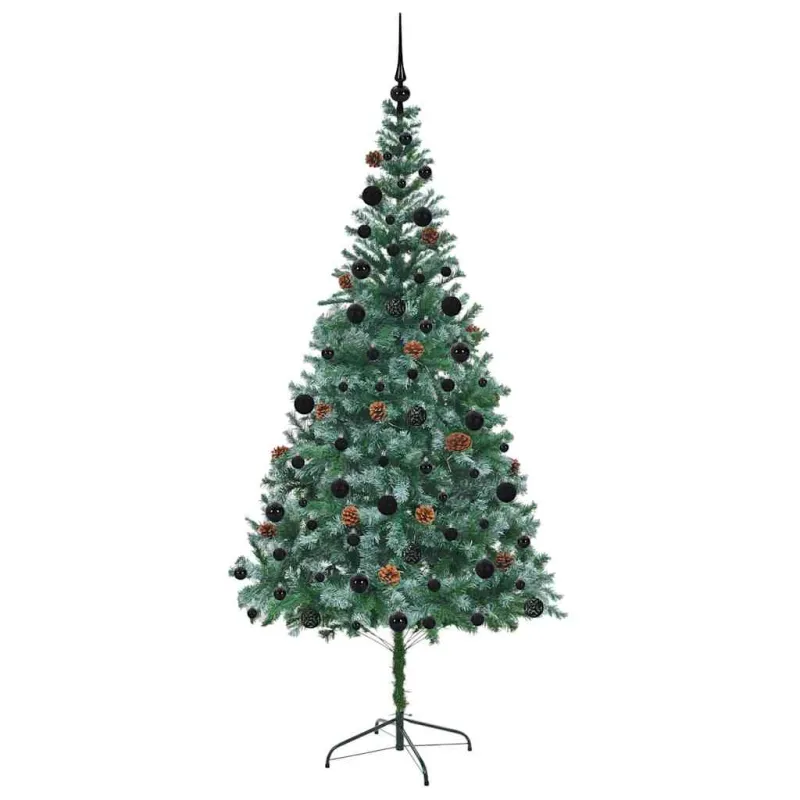 Dirbtinė Kalėdų eglutė su 300 LED Žalia 210 cm PVC ir plienas