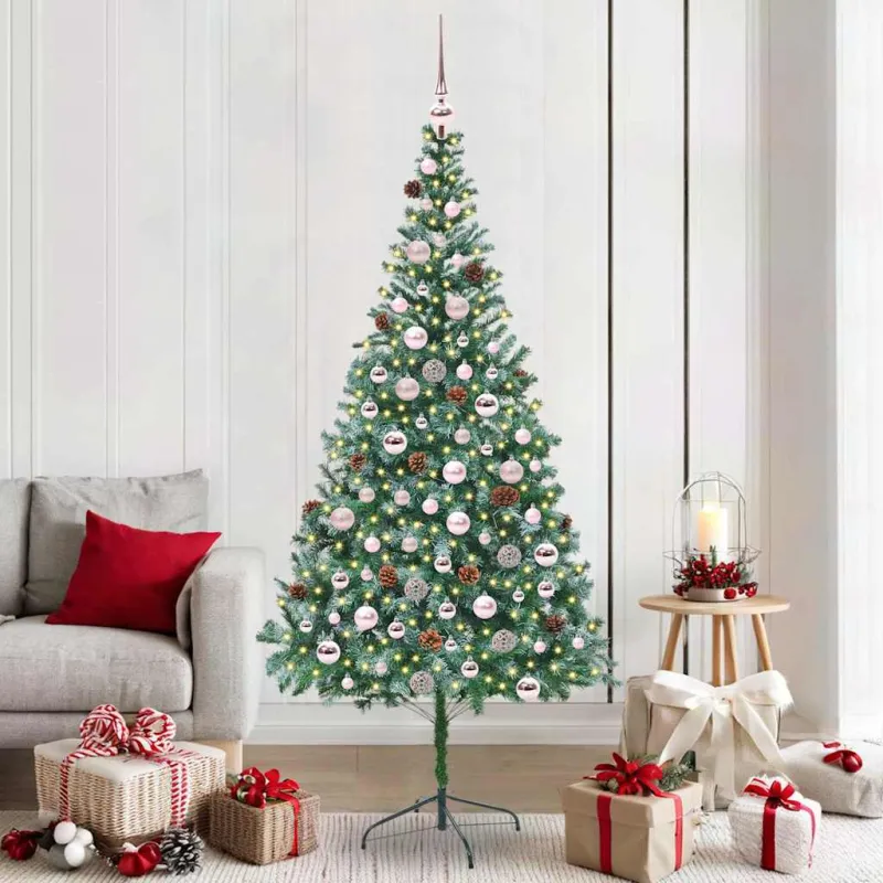 Dirbtinė Kalėdų eglutė su 300 LED Žalia 210 cm PVC ir plienas