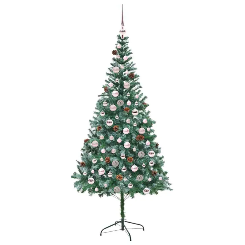 Dirbtinė Kalėdų eglutė su 300 LED Žalia 210 cm PVC ir plienas