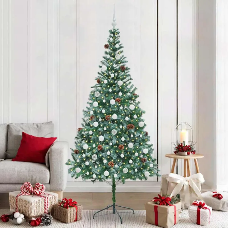 Dirbtinė Kalėdų eglutė su 300 LED Žalia 210 cm PVC ir plienas