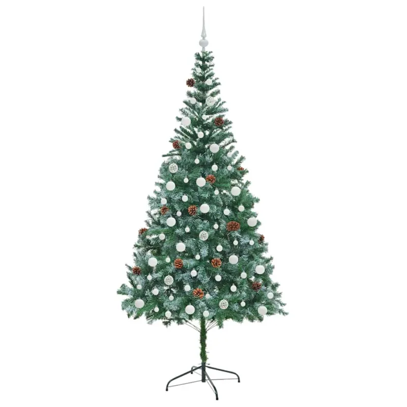 Dirbtinė Kalėdų eglutė su 300 LED Žalia 210 cm PVC ir plienas