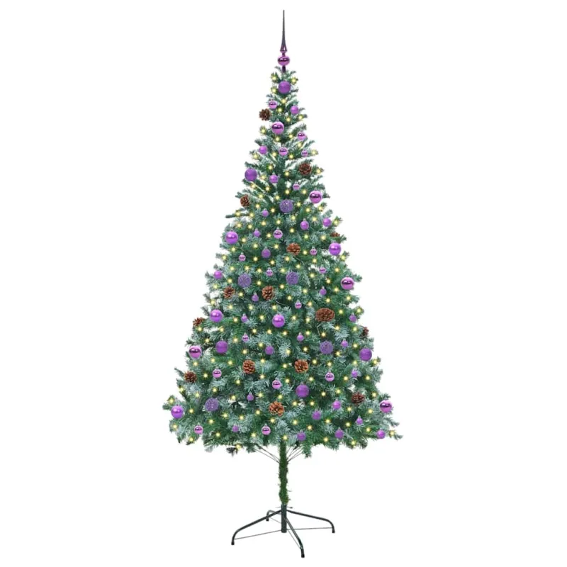 Dirbtinė Kalėdų eglutė su 300 LED Žalia 210 cm PVC ir plienas