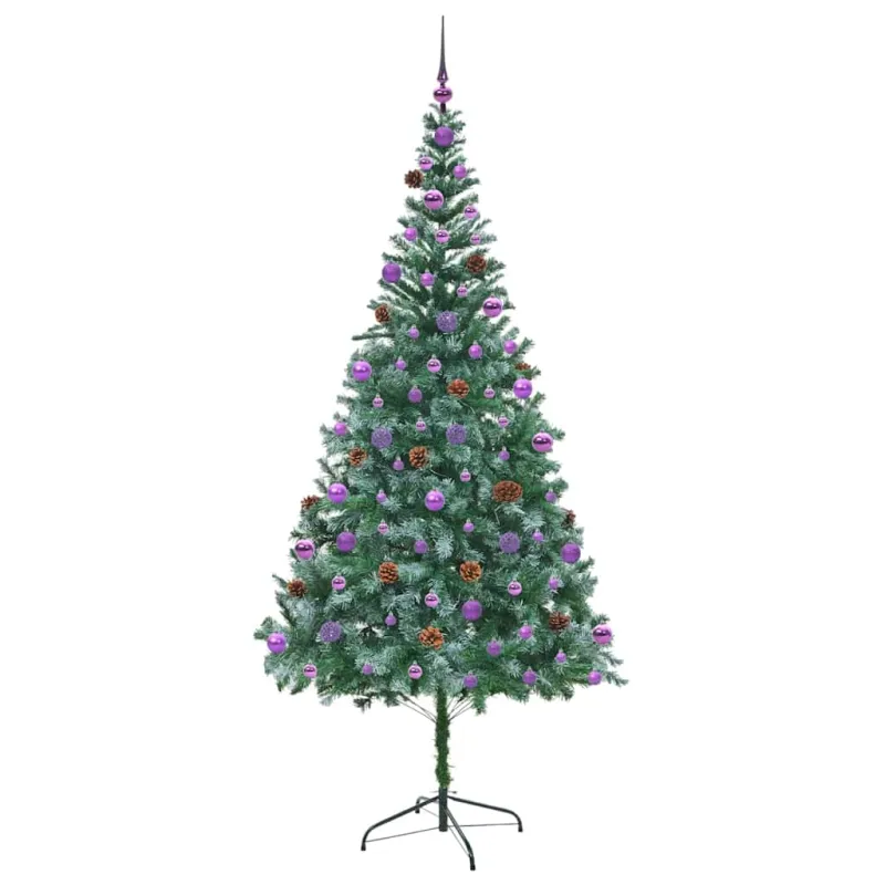 Dirbtinė Kalėdų eglutė su 300 LED Žalia 210 cm PVC ir plienas