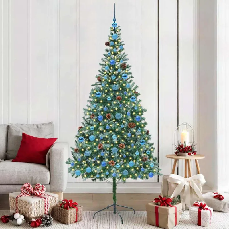 Dirbtinė Kalėdų eglutė su 300 LED Žalia 210 cm PVC ir plienas