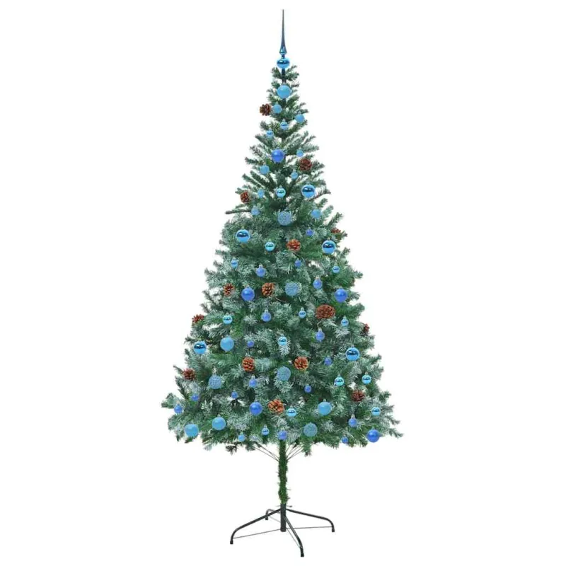 Dirbtinė Kalėdų eglutė su 300 LED Žalia 210 cm PVC ir plienas