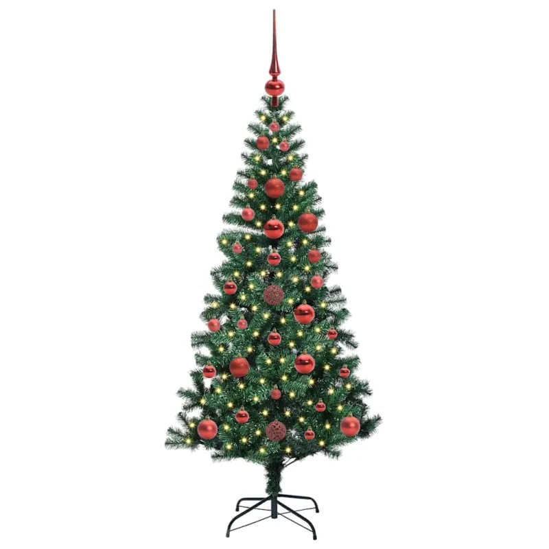 Dirbtinis prieššventinis eglutė su šviesomis Žalia 120 cm