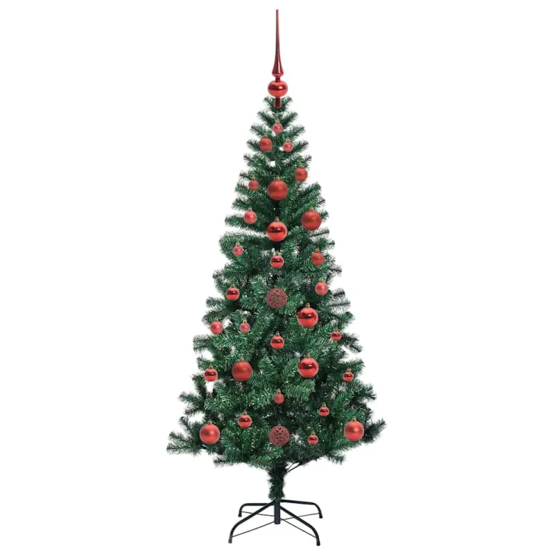 Dirbtinis prieššventinis eglutė su šviesomis Žalia 120 cm