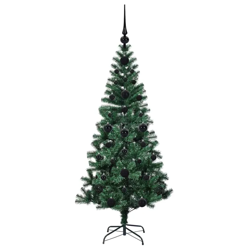 Dirbtinis prieššventinis eglutė su šviesomis Žalia 120 cm