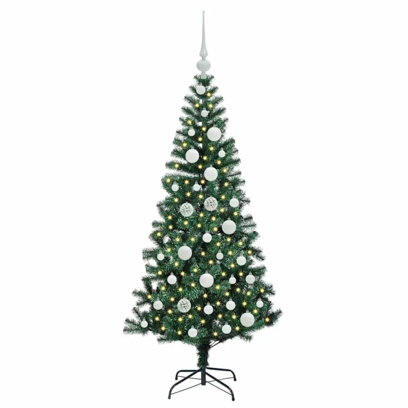 Dirbtinis prieššventinis eglutė su šviesomis Žalia 120 cm