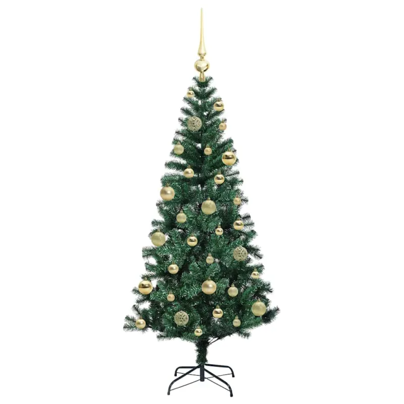 Dirbtinis prieššventinis eglutė su šviesomis Žalia 120 cm