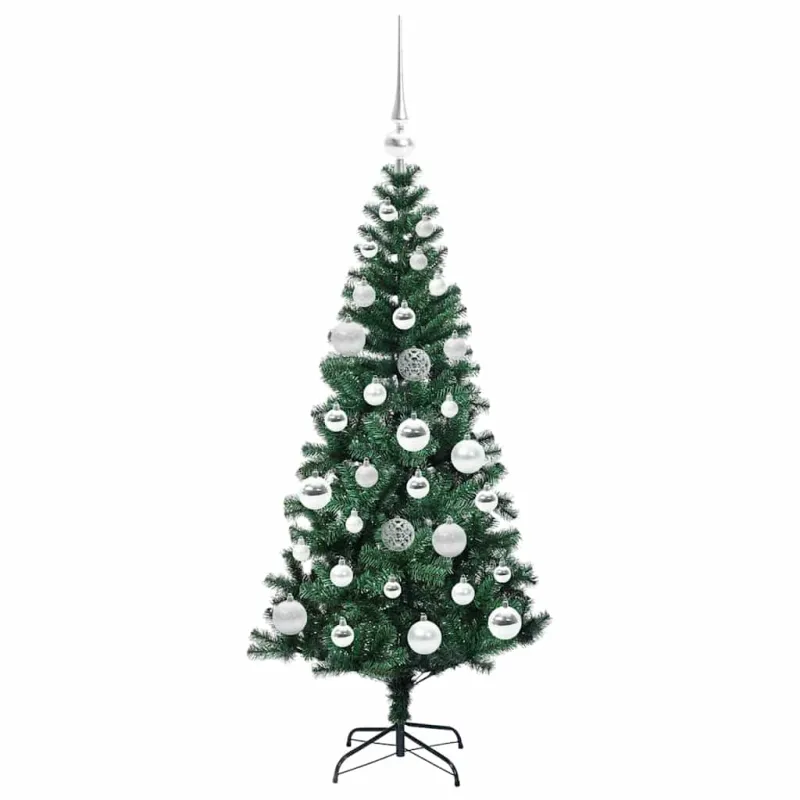 Dirbtinis prieššventinis eglutė su šviesomis Žalia 120 cm