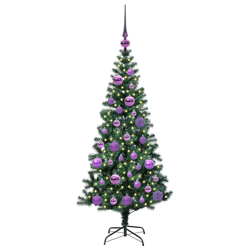 Dirbtinis prieššventinis eglutė su šviesomis Žalia 120 cm