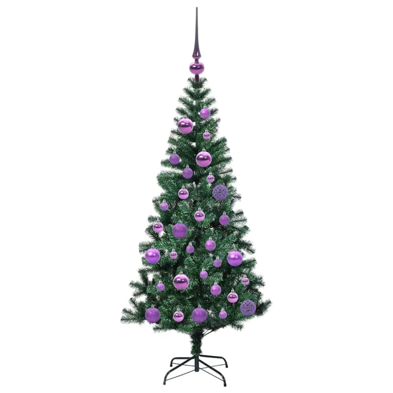 Dirbtinis prieššventinis eglutė su šviesomis Žalia 120 cm