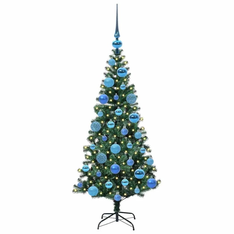 Dirbtinis prieššventinis eglutė su šviesomis Žalia 120 cm
