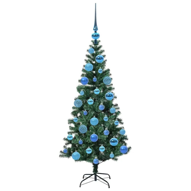 Dirbtinis prieššventinis eglutė su šviesomis Žalia 120 cm