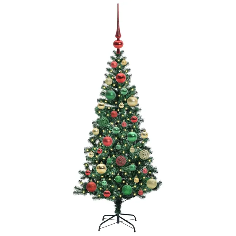 Dirbtinis prieššventinis eglutė su šviesomis Žalia 120 cm