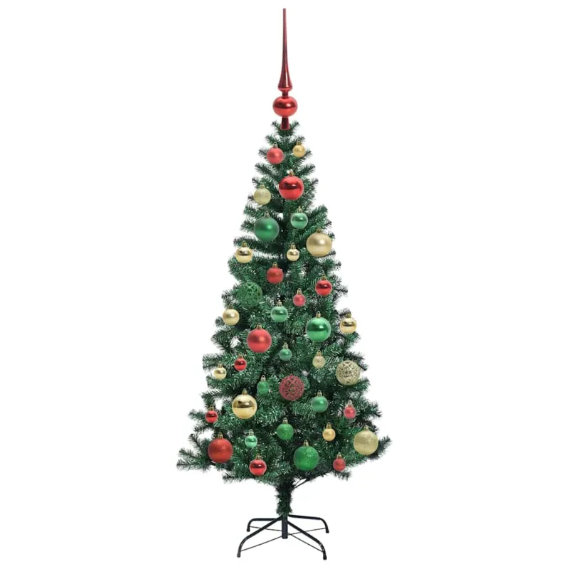 Dirbtinis prieššventinis eglutė su šviesomis Žalia 120 cm