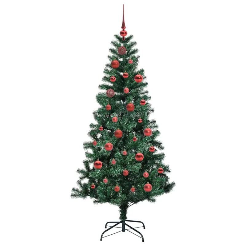 Dirbtinis prieššventinis eglutė su šviesomis Žalia 150 cm