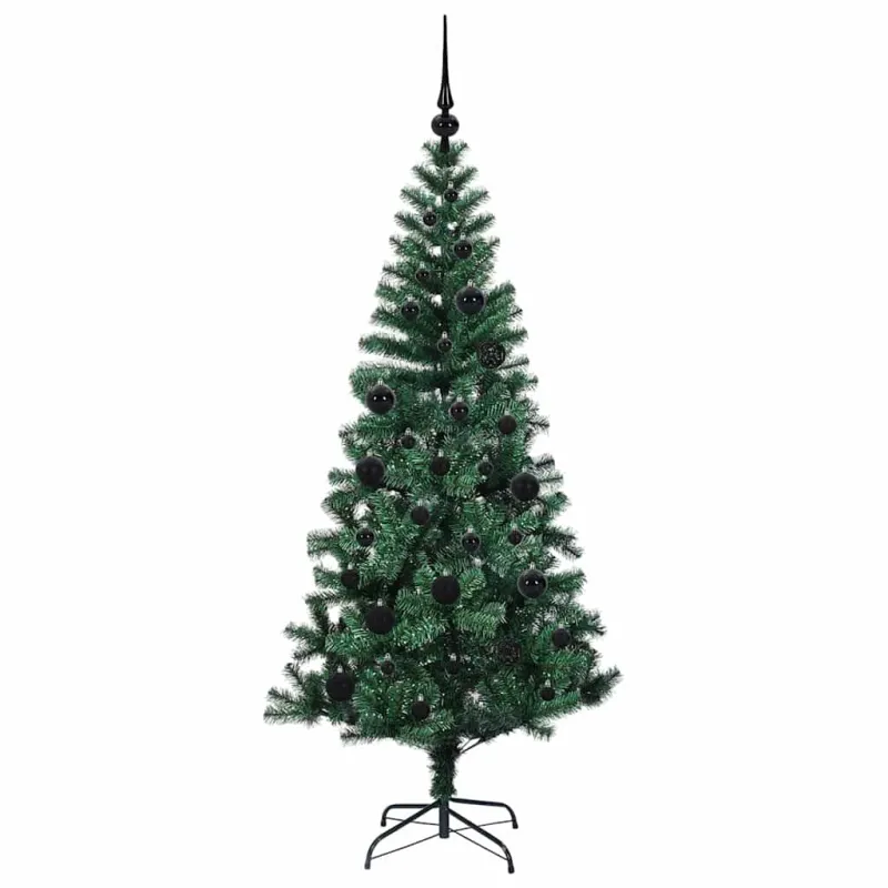 Dirbtinis prieššventinis eglutė su šviesomis Žalia 150 cm