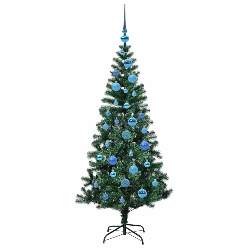 Dirbtinis prieššventinis eglutė su šviesomis Žalia 150 cm