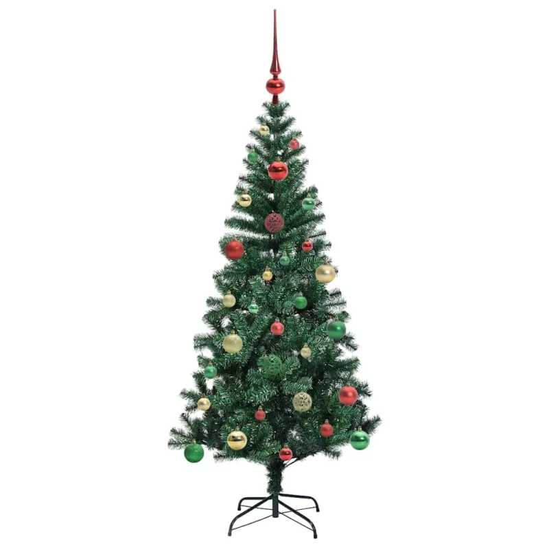 Dirbtinis prieššventinis eglutė su šviesomis Žalia 150 cm