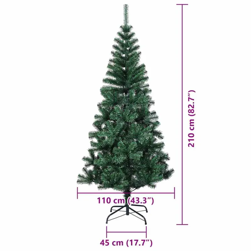 Dirbtinis prieššventinis eglutė su šviesomis Žalia 210 cm
