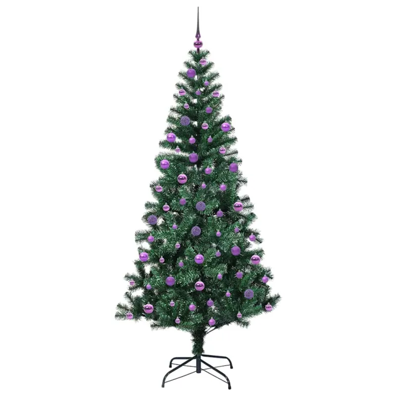 Dirbtinis prieššventinis eglutė su šviesomis Žalia 210 cm
