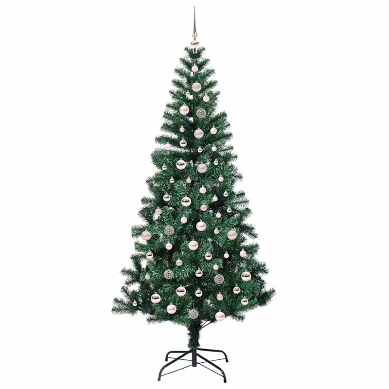 Dirbtinis prieššventinis eglutė su šviesomis Žalia 240 cm