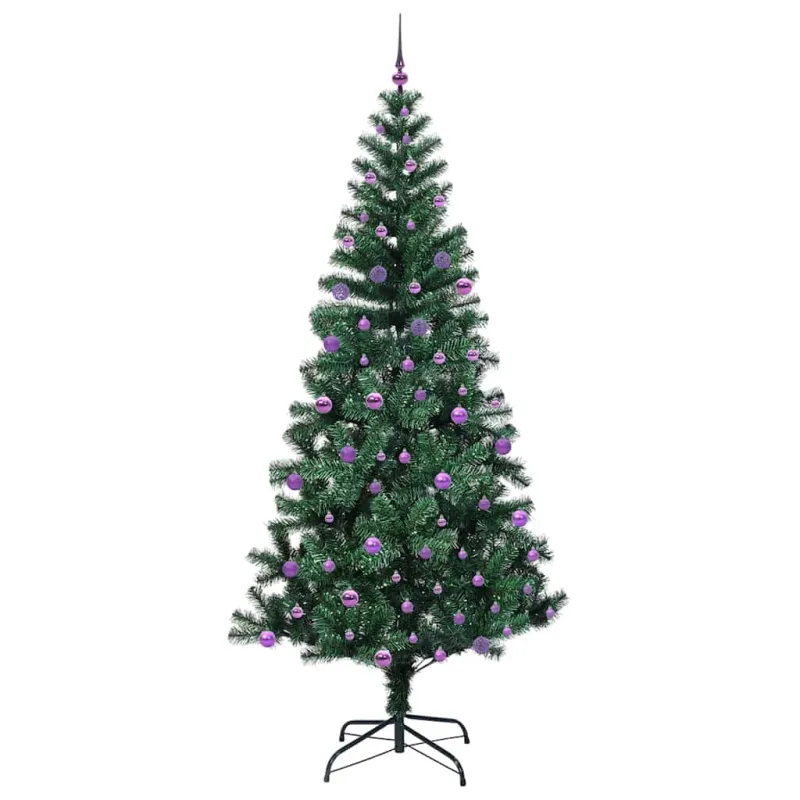 Dirbtinis prieššventinis eglutė su šviesomis Žalia 240 cm