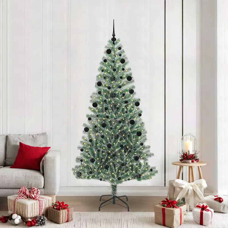 Dirbtinė Kalėdų Eglė Su Sniegu ir LED Šviesa su 300 LED 210 cm