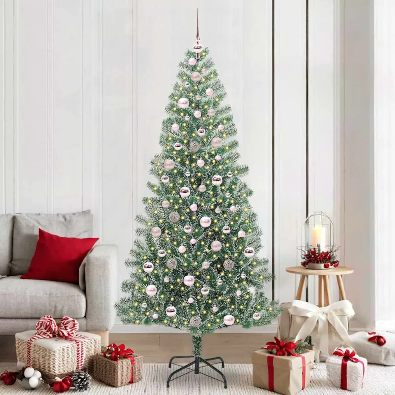 Dirbtinė Kalėdų Eglė Su Sniegu ir LED Šviesa su 300 LED 210 cm