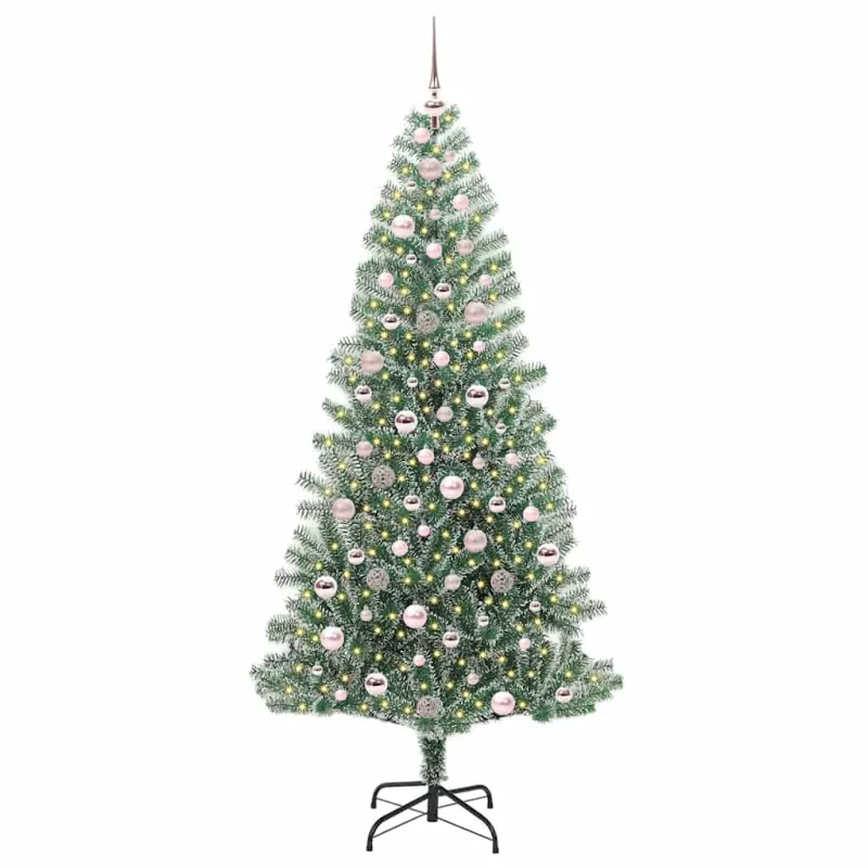 Dirbtinė Kalėdų Eglė Su Sniegu ir LED Šviesa su 300 LED 210 cm